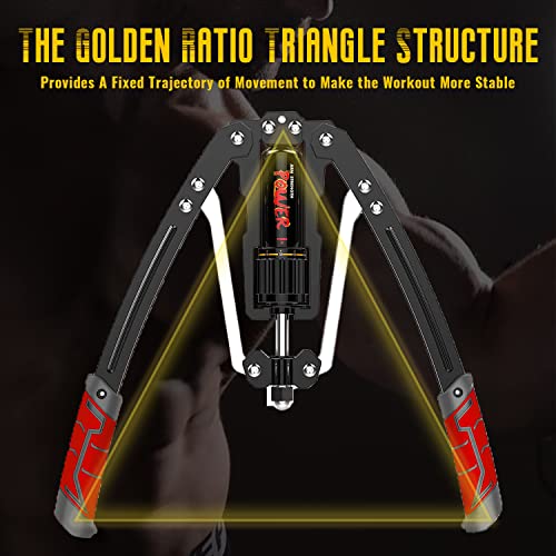 Twister Arm Exerciser - Adjustable 22-440lbs Hydraulic Power/Home Chest Expander/Shoulder Muscle Training Fitness Equipment/Arm Enhanced Exercise Strengthener - color: Red