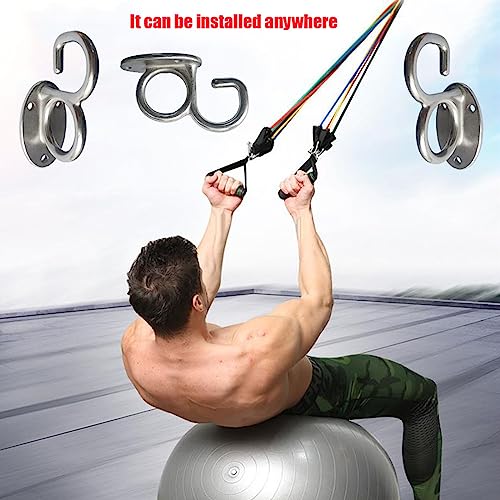2PCS Heavy Duty Resistance Band Wall Anchor for Home Gym Strength Training Resistance Bands Suspension Straps Stretching Band