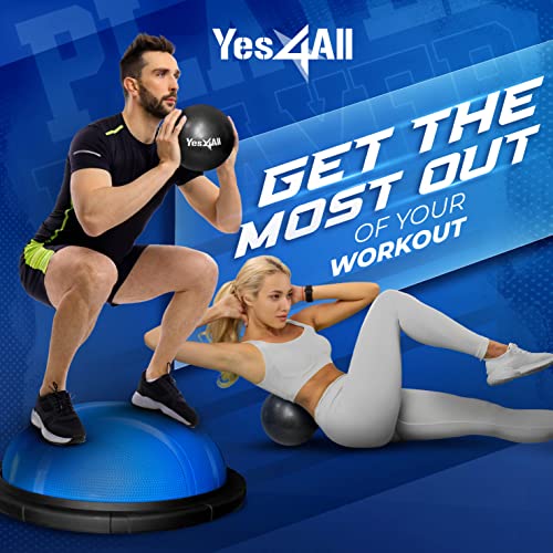 Yes4All 880LBS Half Ball Balance Trainer, Pilates Balance & Stability Ball for Exercises, Home Gym, Floor & Full Body Workouts