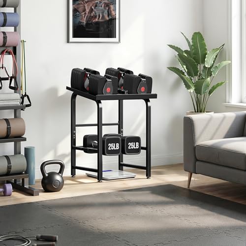 Dumbbell Rack Only Weight Stand For Adjustable Weight 500lbs Load up Heavy Duty for Home Gym（No Dumbbell, Rack Only）