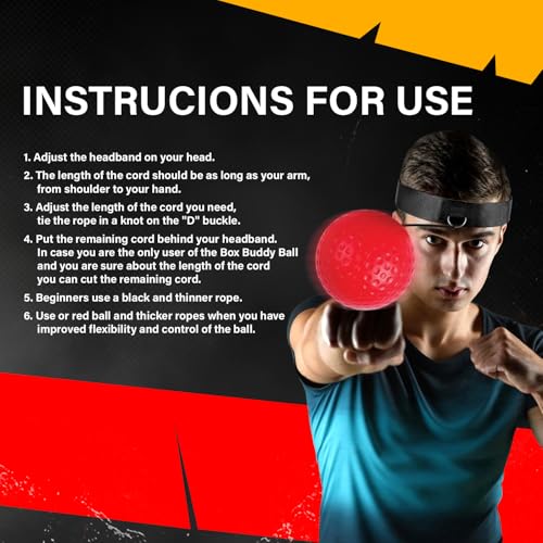 Boxing Reflex Ball for Adults and Kids - Includes 2 Balls with Strings and Adjustable Headband, Improve Reacting Time, Punching Speed, Eye Coordination, and Sharpen Reflexes