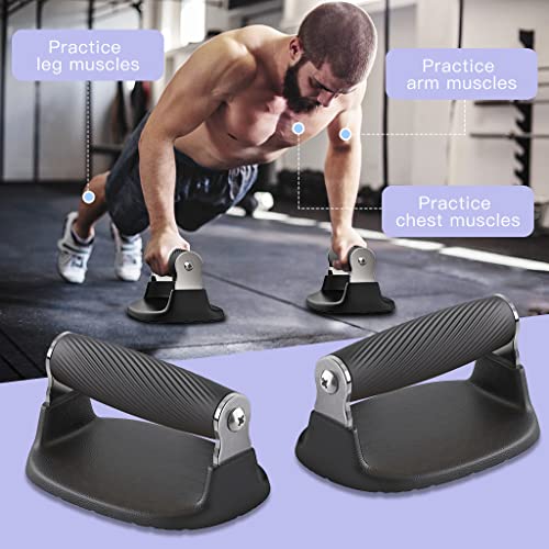 Push Up Bars with Bottom Anti-Slip Pad Push Up Handles for Floor Soft Plastic Pushup Handles Strength Training Pushup Stands