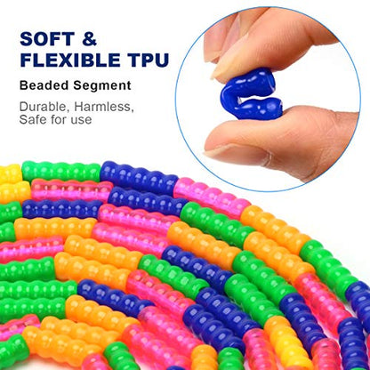 16 FT Long Jump Rope(1 PACK), Double Dutch Jump Ropes, Soft Beaded Skipping for Kids Adults, Plastic Segmented Long Enough for 4-5 Jumpers - color: Blue