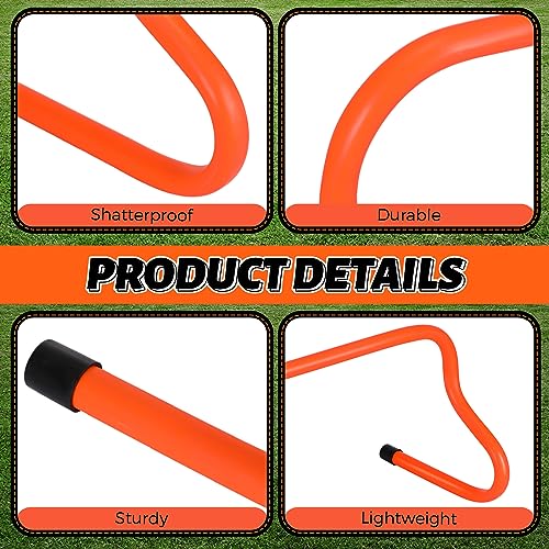 Wettarn 12 Pcs 9" Speed Training Agility Hurdles for Athletes Reliable Training Hurdle Plyometric All Purpose Practice Equipment for Soccer Basketball Football - color: Orange