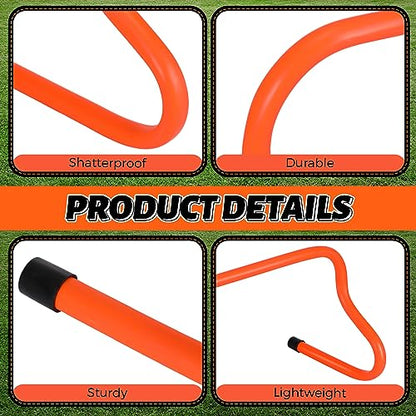 Wettarn 12 Pcs 9" Speed Training Agility Hurdles for Athletes Reliable Training Hurdle Plyometric All Purpose Practice Equipment for Soccer Basketball Football - color: Orange