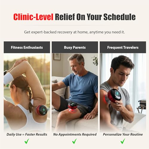 10-Min Daily Recovery System – Cupping Therapy Set w/ Electric Cupping Machine, 6" Massage Wheel & Peanut Ball – Deep Tissue Massage Tools for Back Pain Relief, Red Light Function, Muscle Recovery