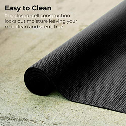 20-Pack Yoga Mat, 68" x 24" Non Slip Exercise Mat, 4mm Thick Gym Mat for Fitness and Stretching, Bulk Non Toxic Yoga Mats for Schools and Studios