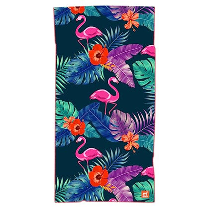 Sprints Athletic Running Towel, Full-Sized, Car Seat Cover - Moisture Wicking (Flamingos) - color: Flamingos
