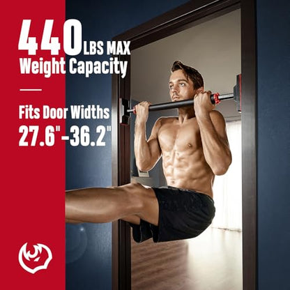 FitBeast Pull Up Bar for Doorway, Pullup Bar with No Screws, Chin Up Bar