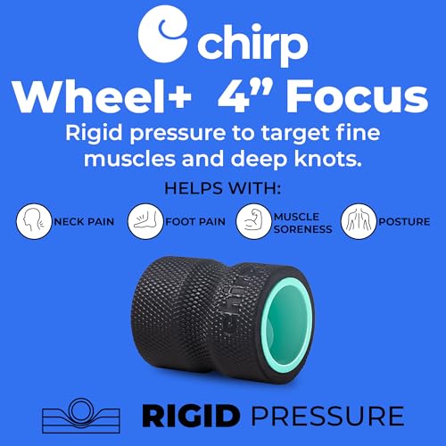 Chirp Wheel Foam Roller – Targeted Back & Neck Relief, Lumbar Spine Stretcher, Spinal Decompression Back Stretcher, Massage Roller with Density Foam for Physical Therapy, Supports 500lbs, 4-Inch Mint