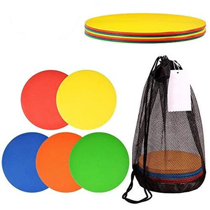 VGEBY 10Pcs Spot Markers, Flat Disc Markers Round Silicone Speed Training Spot Cones Field Marker for Soccer, Basketball, Baseball Supplies Vgeby1 Disc Markers