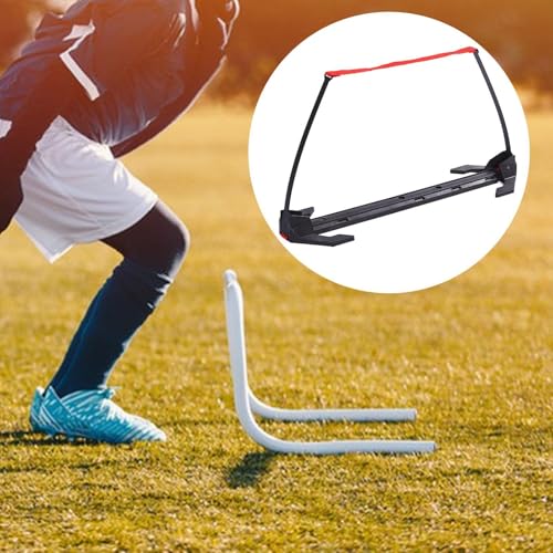 Soccer Speed Hurdle Agility Ladders Endurance Training Aid Footwork Tool with Sturdy Pp Material and Adjustable Height Suitable for Indoor Outdoor