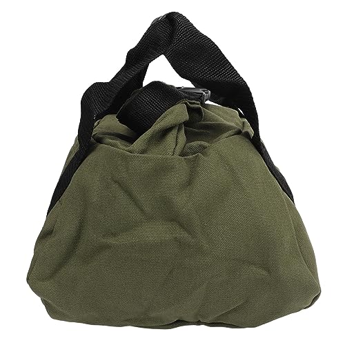 Fitness Sandbag with Handles for Weightlifting and Strength Training Empty Canvas Workout Power Bag (OD Green)