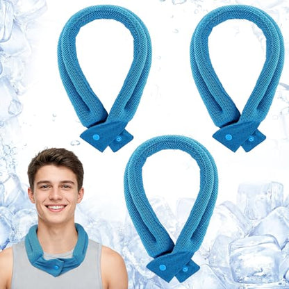 3 Pcs Cooling Neck Wraps - Cooling Towels with Ice Polymer, Breathable Soft Neck Coolers for Summer Heat Sports Gym Workout Men Women Gifts