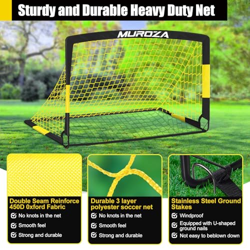 Agility Ladder Speed Training Equipment Set, Kids Soccer Goals for Backyard Set, 20ft Agility Ladder,12 Soccer Cones,4 Hurdles, Jump Rope, Running Parachute, Basketball Football Soccer Training Equipm