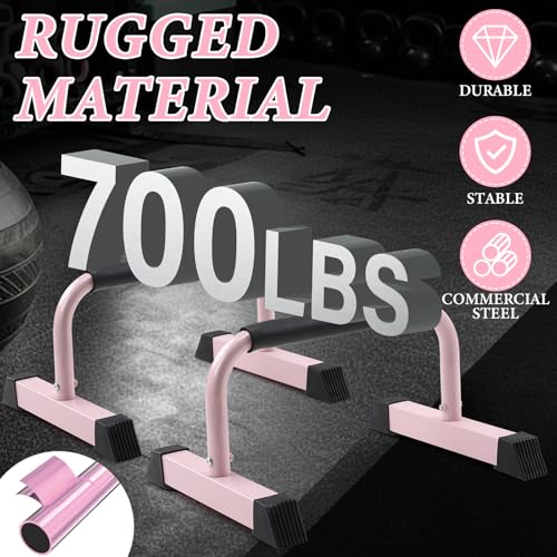 Push Up Bar, 700 LBS Potable Dip Bar with EVA Handle for Home GYM Gymnastics Calisthenics Equipment Apartment Courtyard Balcony Exercise Fitness Upper Body Arm Back Man Woman Kid