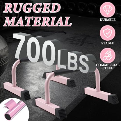 Push Up Bar, 700 LBS Potable Dip Bar with EVA Handle for Home GYM Gymnastics Calisthenics Equipment Apartment Courtyard Balcony Exercise Fitness Upper Body Arm Back Man Woman Kid