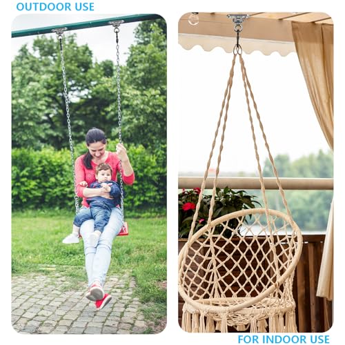 Heavy Duty Swing Hanger for 1000 LBS Capacity Hammock Hanger 180° Swing Stainless Steel Swing Hardware Accessories for Porch Playground Yoga Sand Bag - size: Pack 2