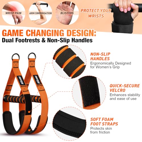 Upgraded Pull Up Assistance Bands for Women, Heavy Duty Resistance Bands with Handles, Exercise Band with Door Anchor, Workout Band Set for Pull Up Bar, Full Body Sculpting,Muscle Training, Home Gym