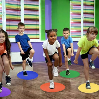 Spot Markers for Sports 9 Inch, 12 Pack, Non Slip Rubber Agility Poly Spots Marker Field Flat Cone for Kids Soccer Basketball Speed Training Outdoor Classroom