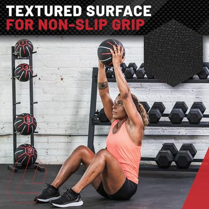 Lifeline Fitness Medicine Ball - Total Body Strength and Stability Training - Non-Slip, Light Bounce - Textured Surface - Durable - Home Gym Exercise Equipment - style: 2LB