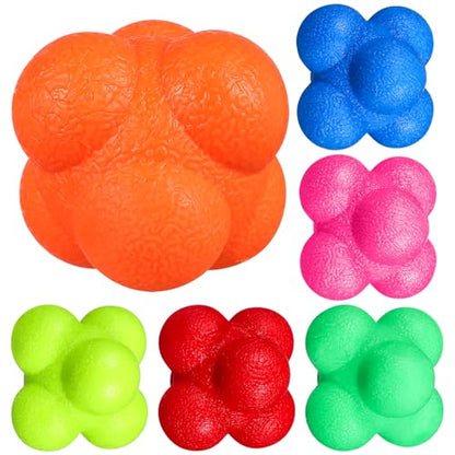 Ciieeo 6 Pcs Reaction Ball Reflex Ball Agility Training for Quick Reaction Workout Indoor Outdoor Use