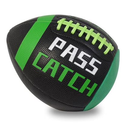 PassCatch Training Football, Composite Fatherless Bounce Back Youth Football, Training Improving Enhance Solo Passing Catching Skills (Deflated) - style: Youth Size(Ages 5-13)