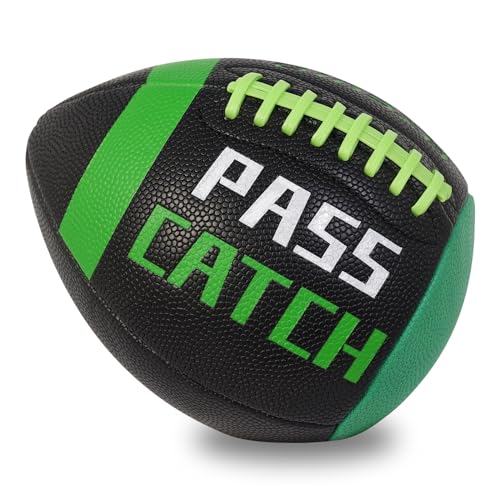 PassCatch Training Football, Composite Fatherless Bounce Back Youth Football, Training Improving Enhance Solo Passing Catching Skills (Deflated) - style: Youth Size(Ages 5-13)
