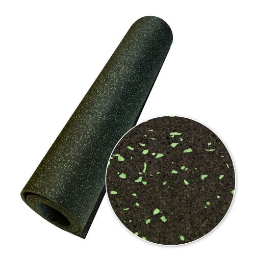 Rubber-Cal Elephant Bark Rubber Flooring - 3/16" Thick - color: Green Dot, size: 60"L x 48"W x 0.2"Th