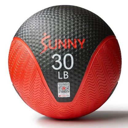 Sunny Health & Fitness Medicine Ball with Premium Dual Textured Grip - size: 30 LB