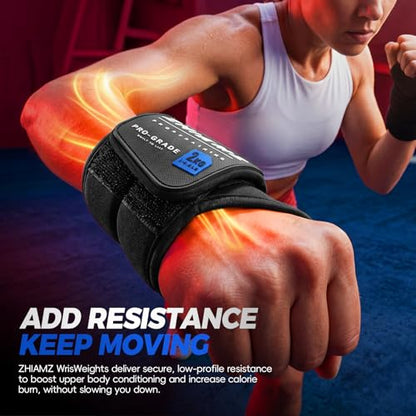 Wrist Weights with Thumb Loops Lock for Men Women, Ankle Weights Weighted Gloves for Running Strength Training Walking Exercises(Available in 2.2lb*2 or 4.4lb*2) - size: 4.4lbs x 2