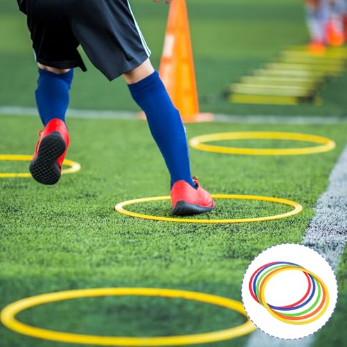 Ciieeo 10pcs Soccer Agility Rings Speed Circles Plastic Training Hoops for Football Speed and Coordination Drills Youth and Adult Sports Practice