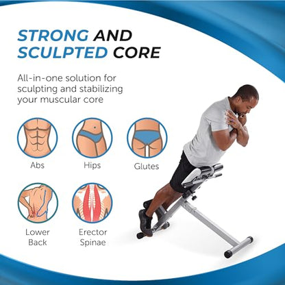 Stamina Hyperextension Bench 2014 - Adjustable and Foldable Exercise Bench Roman Chair with Smart Workout App - Up to 250 lbs Weight Capacity | Adjustable and Foldable Exercise Bench Roman Chair with Smart Workout App; Up to 250 lbs Weight Capacity