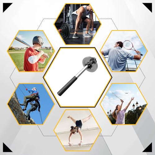 Fancyes Dumbbell Bar Handle with Lock, Adjustable Forearm Wrist Exerciser, Hand Developer Grip Strength Trainer, Fitness Equipment for Lateral Forearm/Wrist Rotation Exerciser/Forearm Trainer