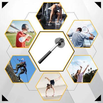 Fancyes Dumbbell Bar Handle with Lock, Adjustable Forearm Wrist Exerciser, Hand Developer Grip Strength Trainer, Fitness Equipment for Lateral Forearm/Wrist Rotation Exerciser/Forearm Trainer