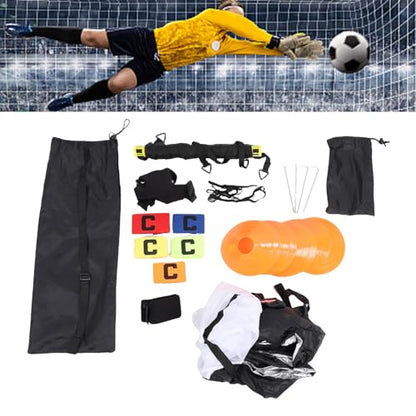 Agility Ladder Training Set with Speed Ladder 5 Cones Running Umbrella Belt Wrist Guards and Carry Bag for Football Soccer Speed and Agility Drills