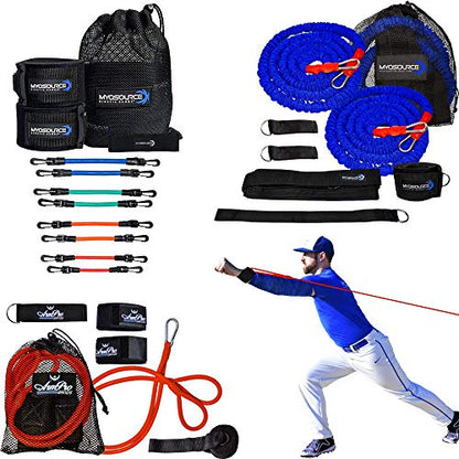 5-Tool Player Softball Baseball Training Equipment Kit - Resistance Band Body Weight Pitching Training Aids - Increase Throwing Velocity, Speed, Strength, Hitting Power/Average