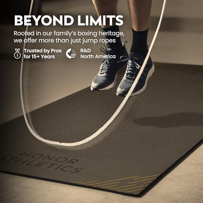 Premium Jump Rope Mat – 1/4" Thick High-Density Rubber | Non-Slip Surface for Indoor/Outdoor Use | Durable & Odor-Free Skipping Mat - size: Standard - 36" x 48"