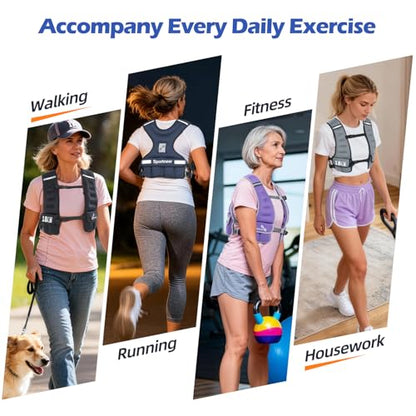 Sportneer Adjustable Weighted Vest Woman: 6-10lb/10-18lb Weighted Vests - color: Blue, size: 10-18 lbs