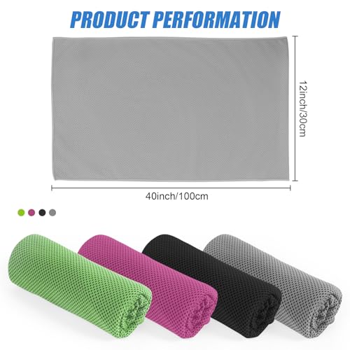4 Pack Cooling Towels for Face Neck,Sweat Absorbent Cool Towel for Gym Fitness Tennis Yoga Camping Running(4 Pack-03) - color: 4 Pack-03
