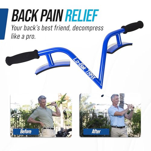 Lo-Bak TRAX Lumbar Spine Stretcher - Upper & Lower Back Stretcher Pain Relief – Portable Spine Decompressor & Back Cracking Device for Herniated Discs, Sciatica, Scoliosis - Blue - color: Blue