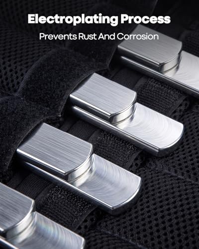 8 Pcs Steel Plates for Weighted Vest, Fractional Weight Vest Plates, Training Weight Long Steel Plate for Aerobic Exercise, Weight Training, Outdoor Physical Fitness (5.9"X 0.98"X 0.28")