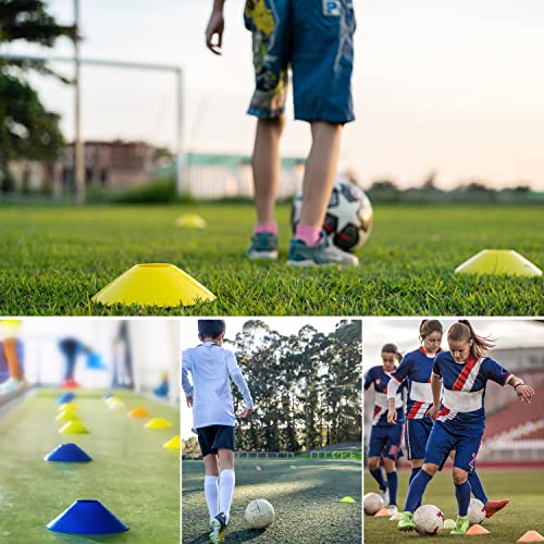 50/100/200pcs Disc Cones, Soccer Cones with Carry Bag and Holder, 5 Colors - size: 25pcs