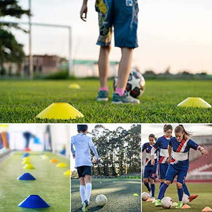 50/100/200pcs Disc Cones, Soccer Cones with Carry Bag and Holder, 5 Colors - size: 25pcs