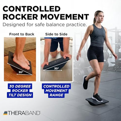 Theraband 23300 Rocker Balance Board for Rehab, Improved Posture, Balance and Stability Training - style: Rocker Board