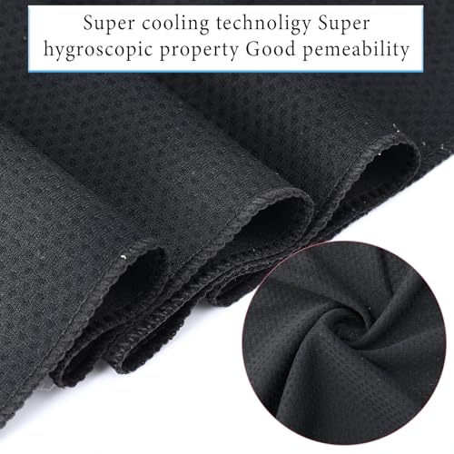 Honoson 10 Pcs Cooling Towels with Bottle, 47 x 12 in, Black - color: Black