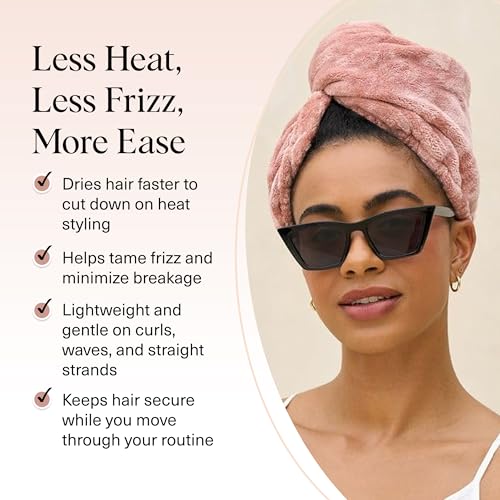 Kitsch XL Microfiber Hair Towel Wrap for Women - color: Terracotta
