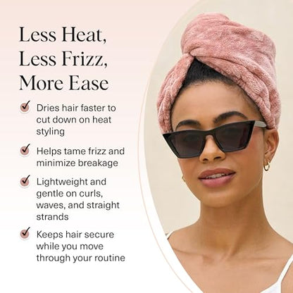 Kitsch XL Microfiber Hair Towel Wrap for Women - color: Terracotta