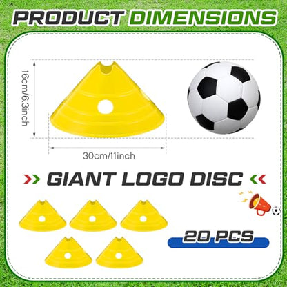 Jumbo Soccer Cones Big Training Disc Cone - color: Yellow