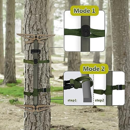 Hunting Climbing Stick Replacement Straps Heavy Duty Tree Stand Climbing Stick Straps Climbing Stick Accessories To Fix Most Hang-On's Platforms And Sticks, Easy To Adjust, Sturdy And Durable - color: 2 PACK